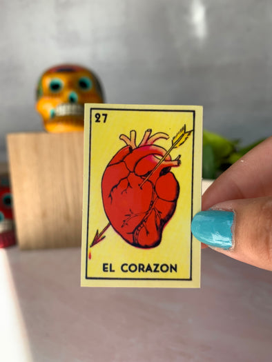 El Corazon Loteria Sticker