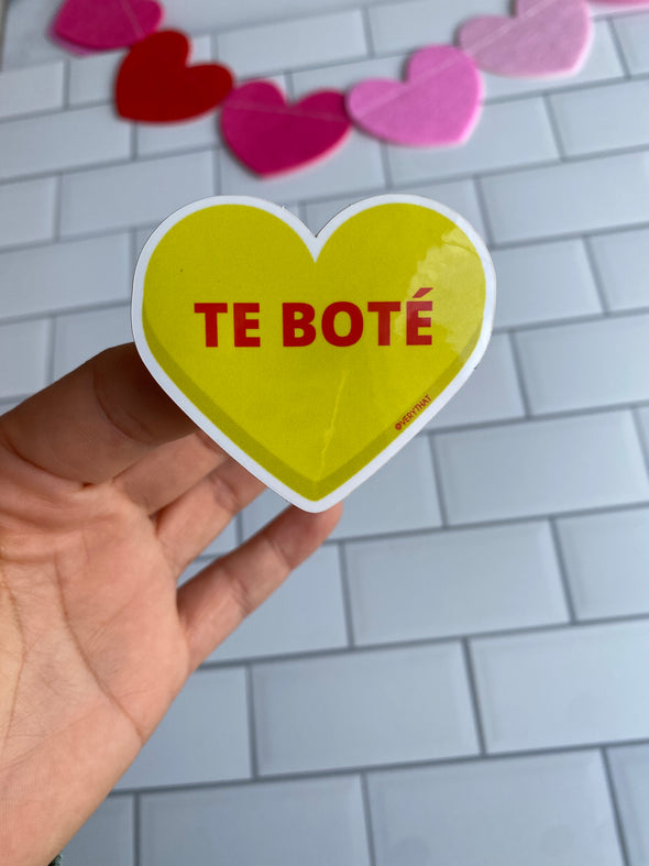 Te Bote Yellow Heart Sticker