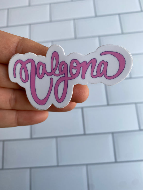 Pink Nalgona Script Sticker