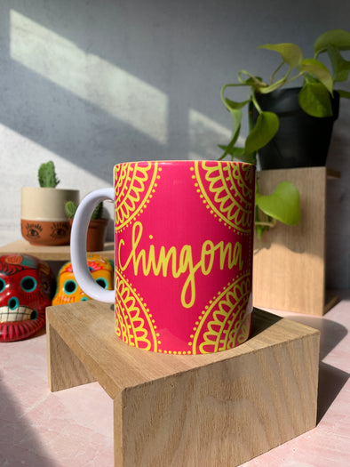 Pink and Yellow Chingona Mug