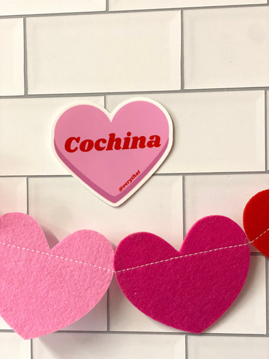 Cochina Conversation Heart Sticker