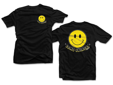 Como Chingas Smiley Face Shirt / Two sided -- BLACK VERSION