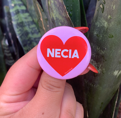 Necia Heart Button (1.5 in)