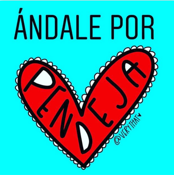 Andale Por Pendeja Heart Sticker