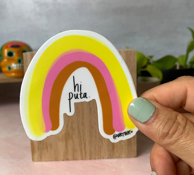 Hi Puta Rainbow Sticker