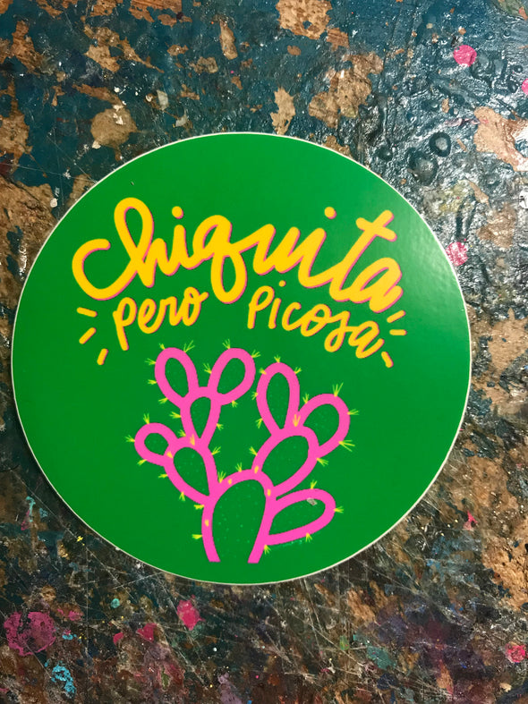 Chiquita Pero Picosa Round sticker by Very That weather/waterproof perfect for your journals, planners, etc