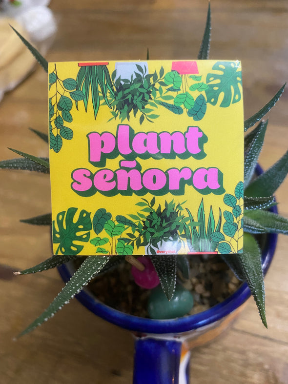 Square Plant Señora Sticker