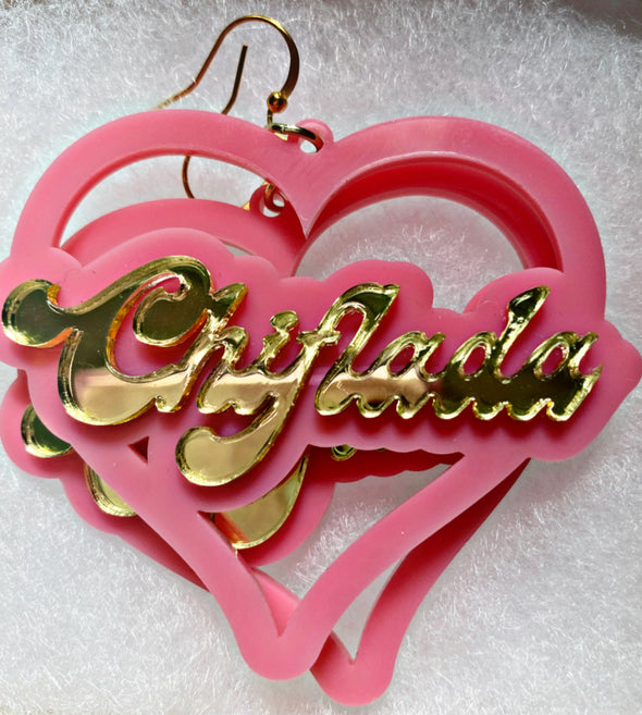 Chiflada Pink and Gold Earrings