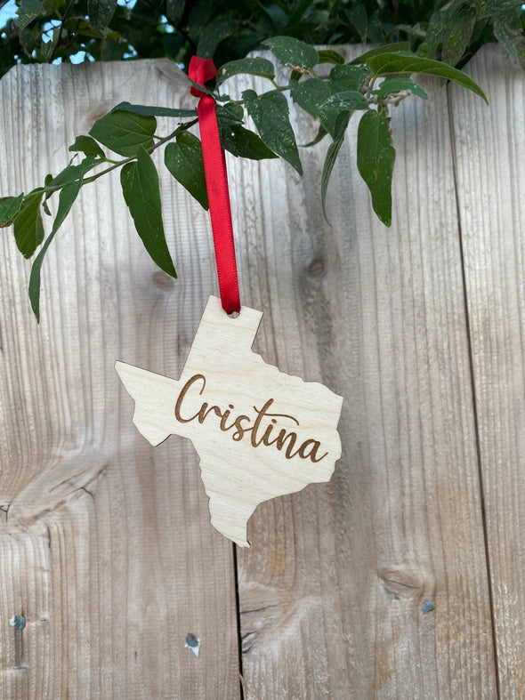 Personalized Texas Ornament