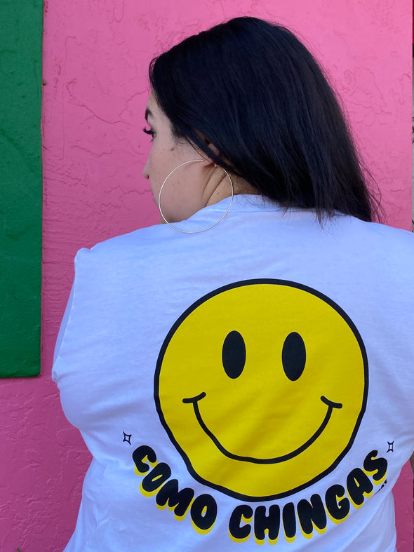 Como Chingas Smiley Face Shirt / Two sided