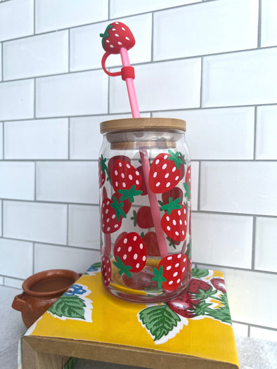 Strawberry Baby Beer Can Glass