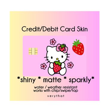 Hello Kitty Strawberry Credit  / Debit Card Skin