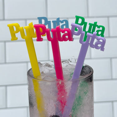 Puta Swizzle Sticks | Drink Stirrers | Stir Stick | Party Pecor