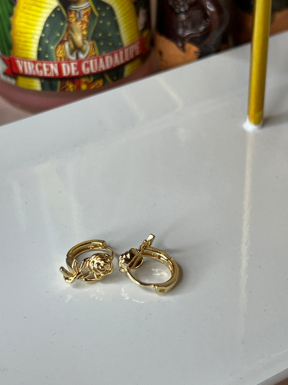 Rose Cuff Earrings (18k Gold Plated)