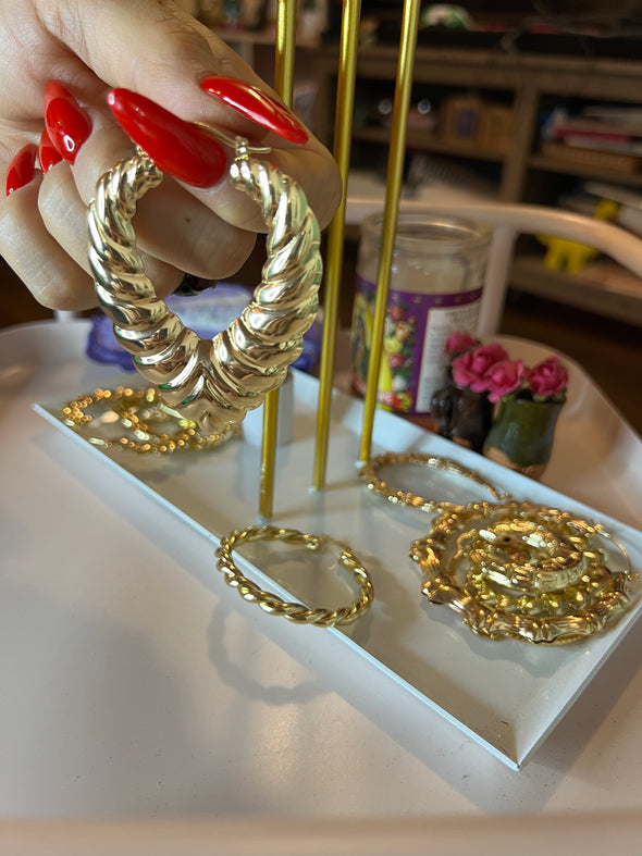 Door Knocker Gold Earrings (18k Gold Plated)