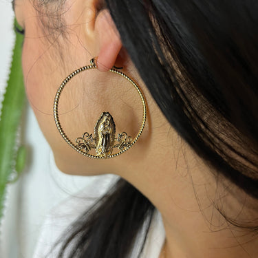 Virgencita Gold Earrings (18k Gold Plated) - A