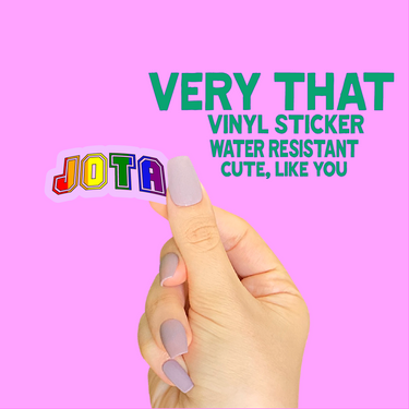 Jota University Rainbow Sticker