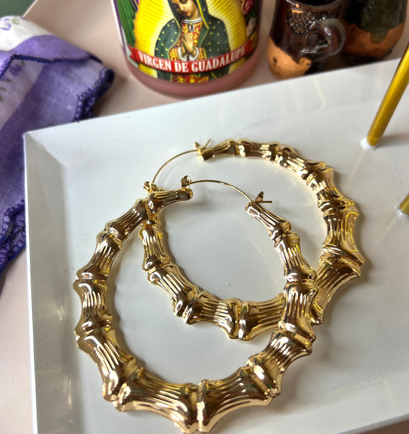 Bamboo Earrings (18k Gold Plated)