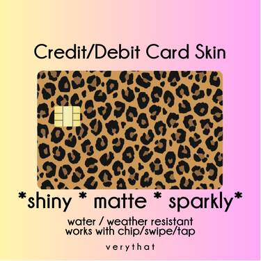 Leopard debit / credit skin