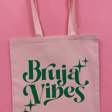 Bruja Vibes Pink Canvas Tote Bag