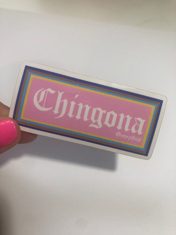 Chingona Old English (Rectangle) Sticker