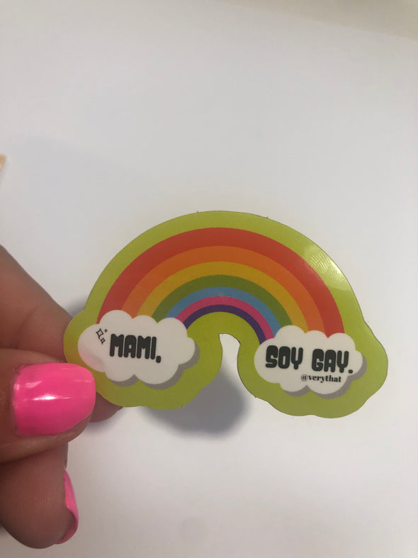 Mami Soy Gay Rainbow Sticker