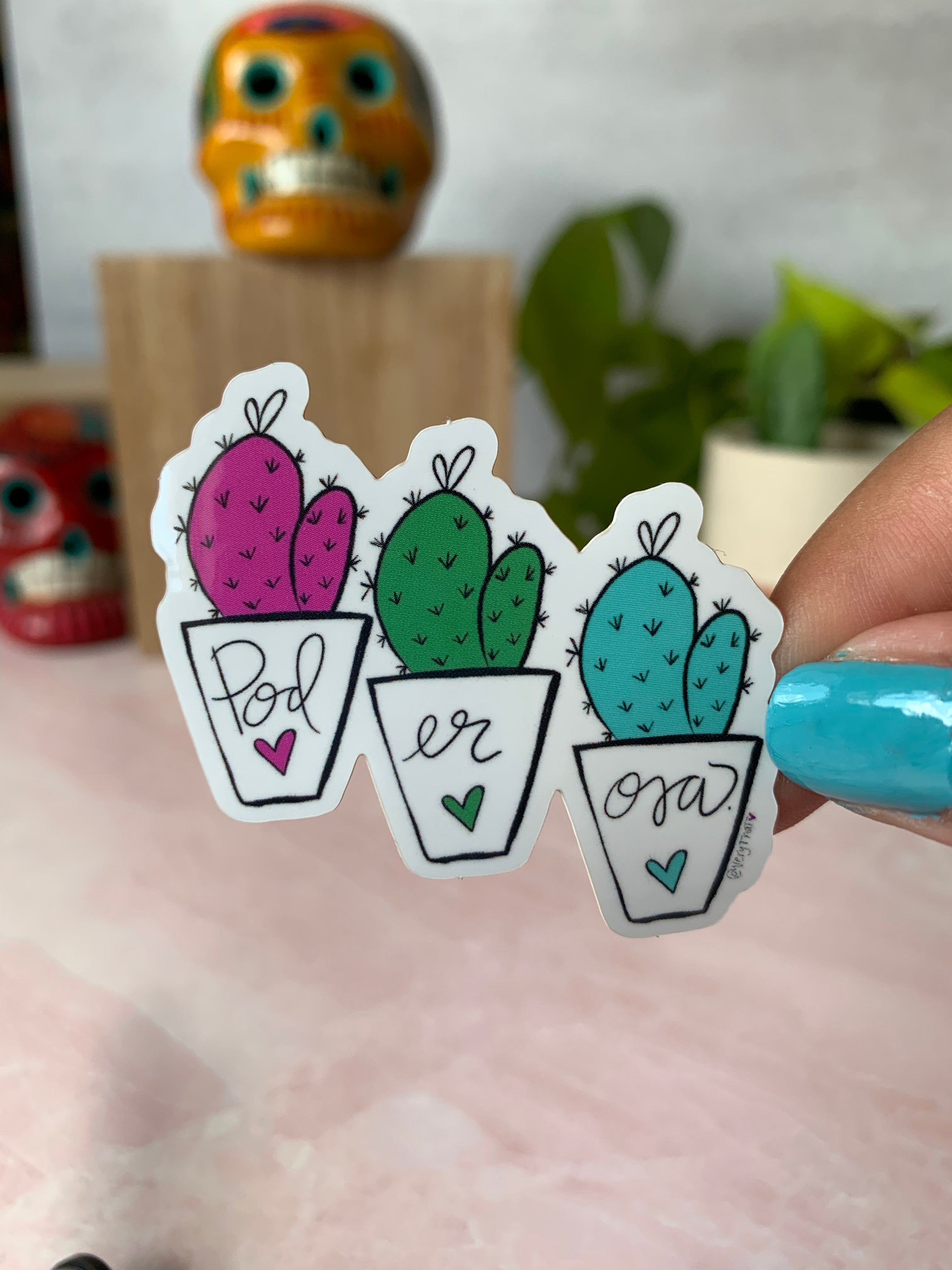 Poderosa Nopal/Cactus Sticker – Very That
