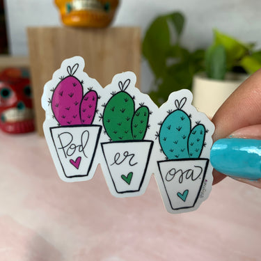 Poderosa Nopal/Cactus Sticker