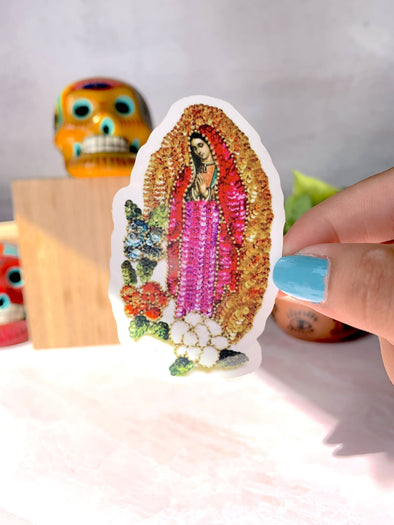 Virgencita Sequins Sticker by Very That  weather / waterproof perfect for your journals, planners, bike, car, etc!