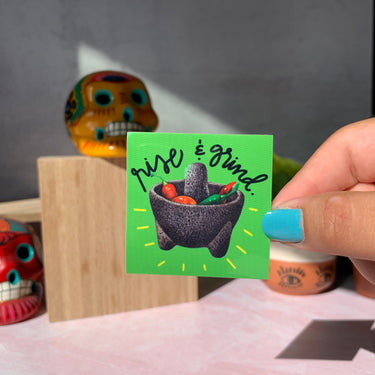 Rise and Grind Sticker 2x2"