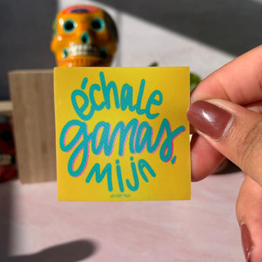 Yellow Echale Ganas Sticker