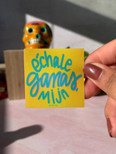 Yellow Echale Ganas Sticker