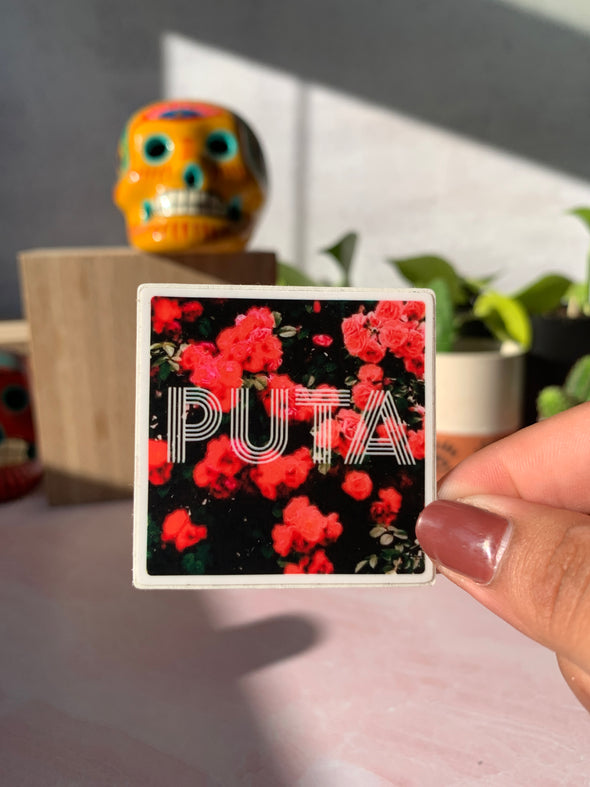 Puta and Rosas Sticker