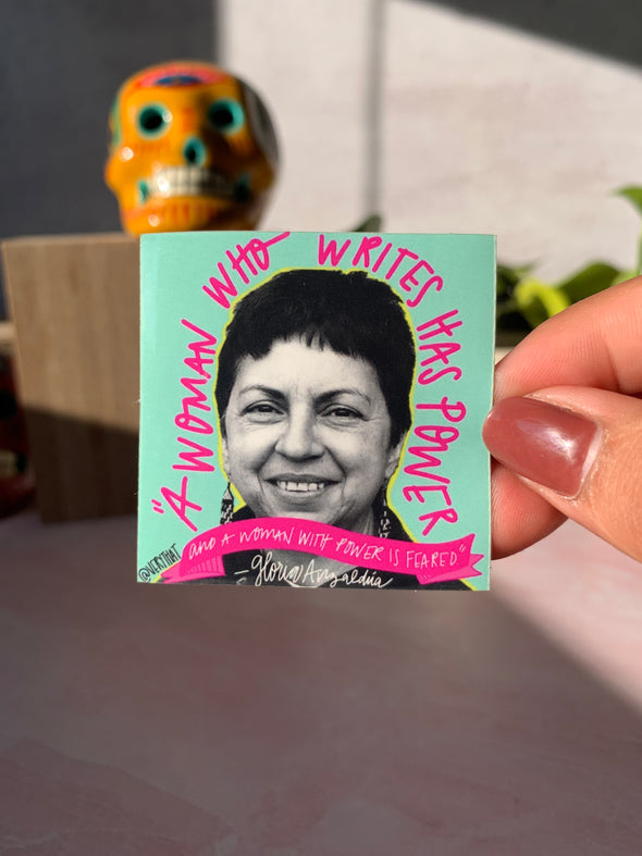 Gloria Anzaldua Sticker by Very That  | Water Resistant Sticker | Cactus Sticker | Latina Sticker