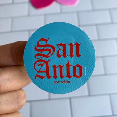 San Anto Blue Circle Sticker