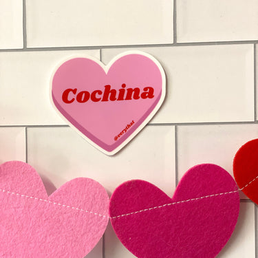 Cochina Conversation Heart Sticker