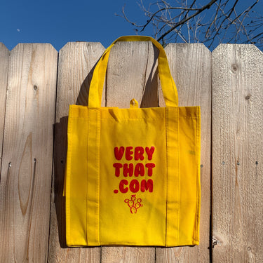 Very That Dot Com Yellow Reusable Grocery Tote