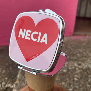 Necia Heart Compact Mirror