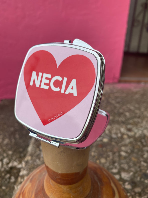 Necia Heart Compact Mirror