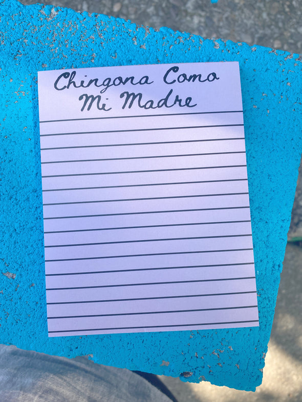 Chingona Como Mi Madre Notepad (baby pink)