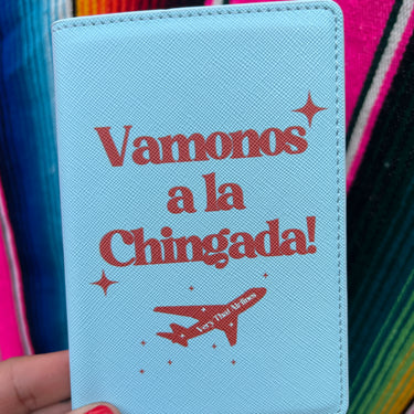 Vamonos a la Chingada Passport Wallet - Blue