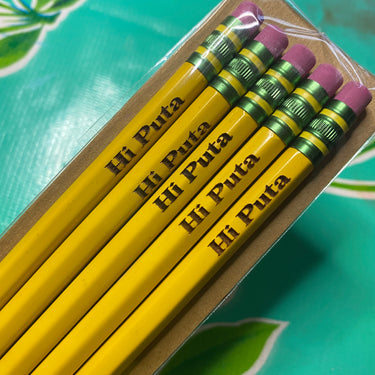 Hi Puta Engraved Pencil Set