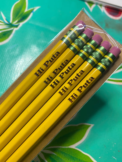 Hi Puta Engraved Pencil Set