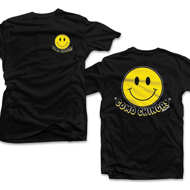 Como Chingas Smiley Face Shirt / Two sided -- BLACK VERSION
