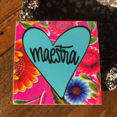 Maestra sticker 2x2"