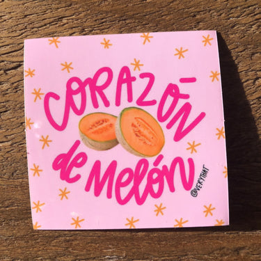 Corazon de Melon sticker 2x2" | Corazón de Melón
