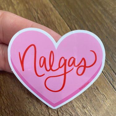 Nalgas Pink Heart Sticker