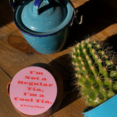 Cool Tia Round Sticker 3x3"
