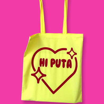 Hi Puta Yellow and Red Tote Bag  *LIMITED QUANTITY*
