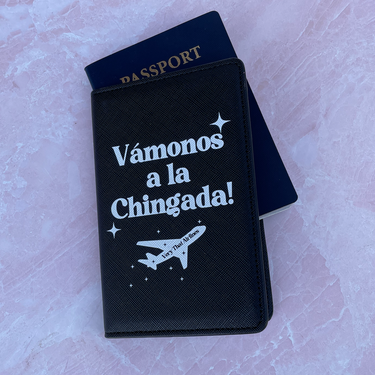 Vamonos a la Chingada Passport Wallet - Black